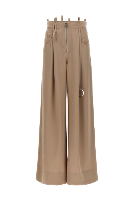 Штани Palazzo Бежеві THE ATTICO (241WCP148W046198) Штани Palazzo Бежеві THE ATTICO (241WCP148W046198)