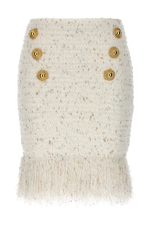 Юбка «Fringed Tweed» Белая (CF1LB049KF46GAD) Юбка «Fringed Tweed» Белая (CF1LB049KF46GAD)
