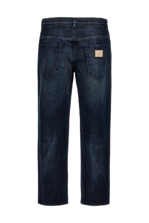 Fringed stitching jeans Blue Fringed stitching jeans Blue