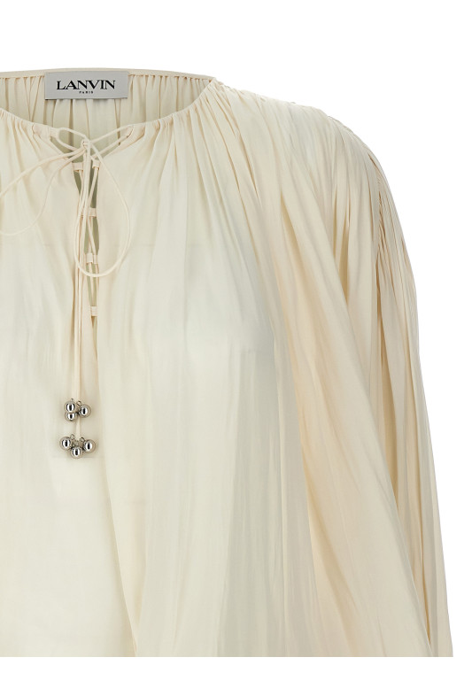 Широкая блузка Белая LANVIN (RWTO00184778P24001) Широкая блузка Белая LANVIN (RWTO00184778P24001)