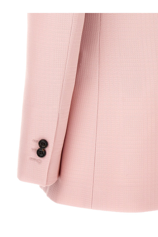Однобортний блейзер із завуженим кроєм Рожевий BURBERRY (8082619CAMEO) Однобортний блейзер із завуженим кроєм Рожевий BURBERRY (8082619CAMEO)