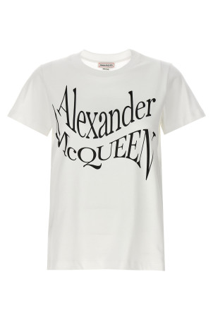 Logo print T-shirt White/Black