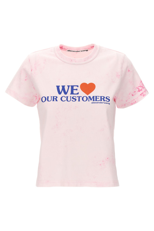 'We Love Our Customers' T-shirt Pink 'We Love Our Customers' T-shirt Pink