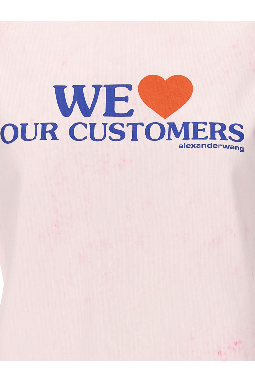 'We Love Our Customers' T-shirt Pink 'We Love Our Customers' T-shirt Pink