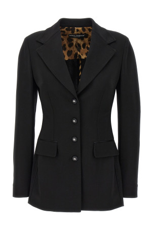 Однобортний блейзер Turlington Чорний DOLCE & GABBANA (F27ABTFUGN7N0000) DOLCE & GABBANA