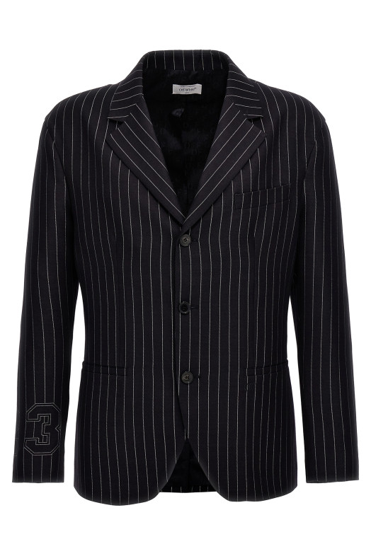 Блейзер «23 pinstripes» Синий (OMEN097S24FAB00347004700) Блейзер «23 pinstripes» Синий (OMEN097S24FAB00347004700)