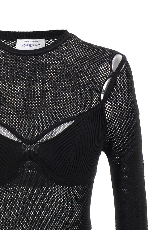 Топ «Net Arrow Bralette» Чорний (OWHT020S24KNI00110101010) Топ «Net Arrow Bralette» Чорний (OWHT020S24KNI00110101010)