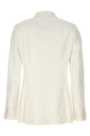 Вискозный двубортный блейзер Белый KITON (D46523K0919B0101)