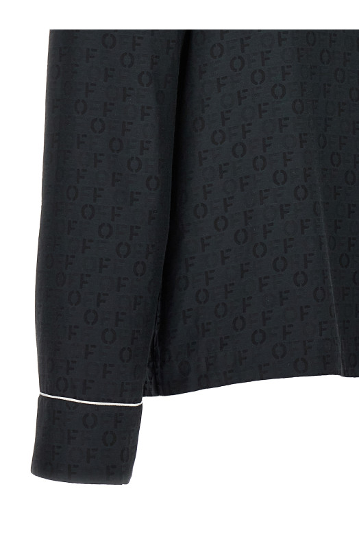 Рубашка «Off Jaquard Pajama» Черная (OWGE016C99FAB00110001000) Рубашка «Off Jaquard Pajama» Черная (OWGE016C99FAB00110001000)