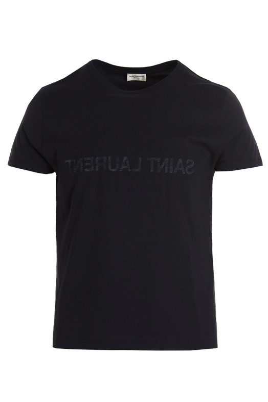 Футболка Saint Laurent Reverse Синяя Футболка Saint Laurent Reverse Синяя