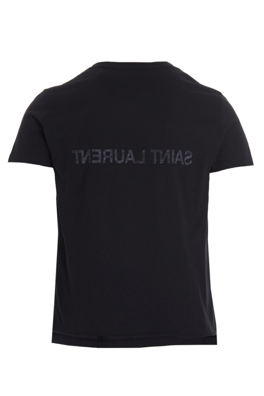 Футболка Saint Laurent Reverse Синяя Футболка Saint Laurent Reverse Синяя