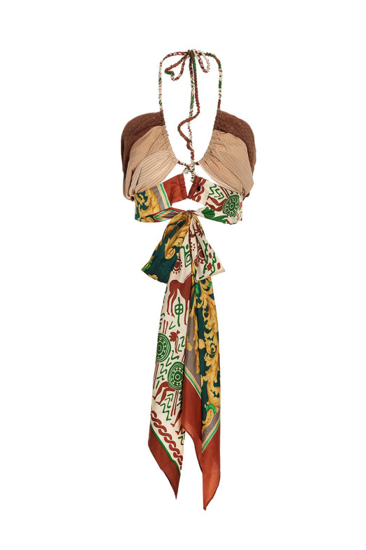 Top 'Designer Scarf' Multicolor Top 'Designer Scarf' Multicolor