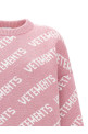Светр з монограмою з люрексу Рожевий VETEMENTS (UE54KN220PBABYPINKWHITE)