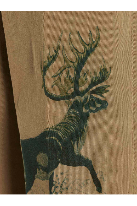 Штани з бавовни з принтом Бежеві INCOTEX RED X FACETASM (FTP013FX006510CAM) Штани з бавовни з принтом Бежеві INCOTEX RED X FACETASM (FTP013FX006510CAM)