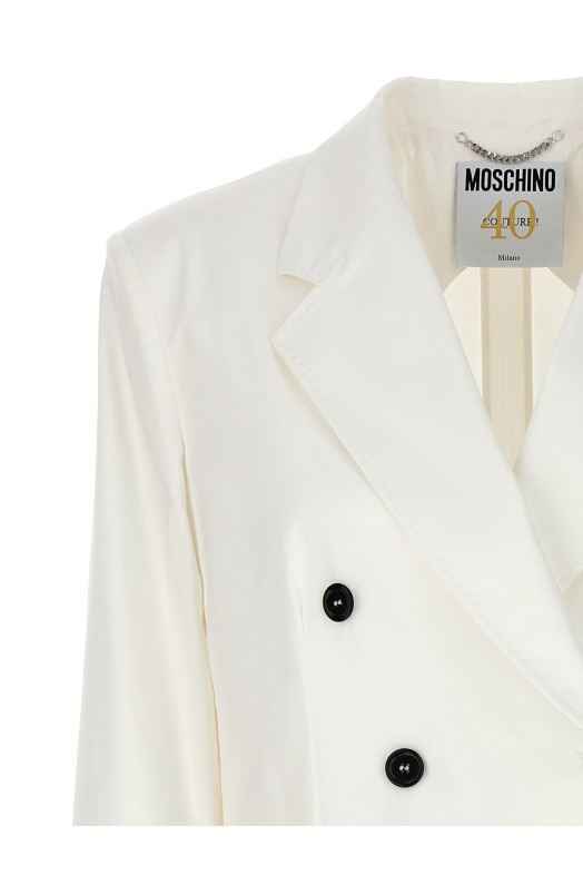 Двобортний блейзер Білий MOSCHINO (A050304200001) Двобортний блейзер Білий MOSCHINO (A050304200001)