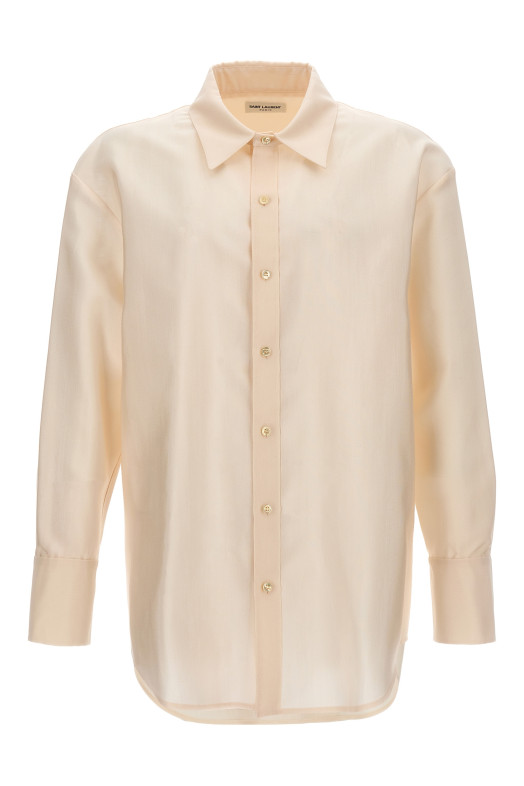 Faille shirt Beige