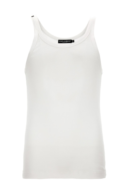 Ribbed tank top White Ribbed tank top White