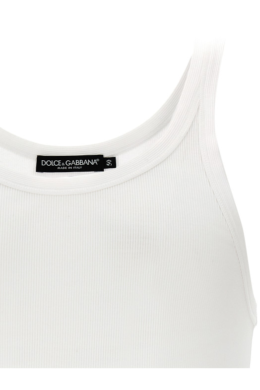 Ribbed tank top White Ribbed tank top White