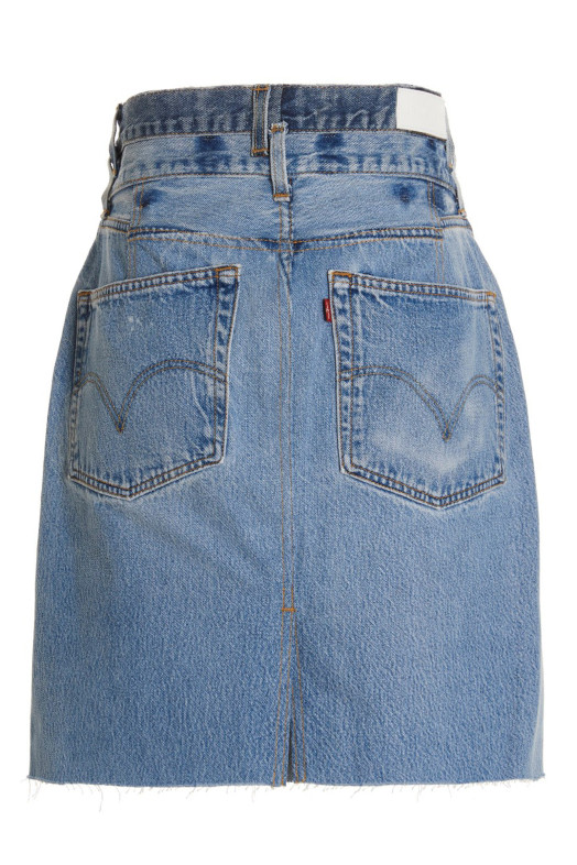 Синя спідниця "Олівець із подвійною талією" Re Done x Levi's Синя спідниця "Олівець із подвійною талією" Re Done x Levi's