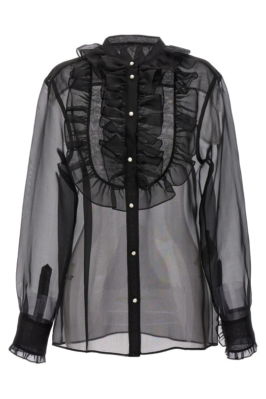 Пластрон і сорочка з оборками Чорний DOLCE & GABBANA (F5S10TFU1BUN0000) DOLCE & GABBANA Пластрон і сорочка з оборками Чорний DOLCE & GABBANA (F5S10TFU1BUN0000) DOLCE & GABBANA