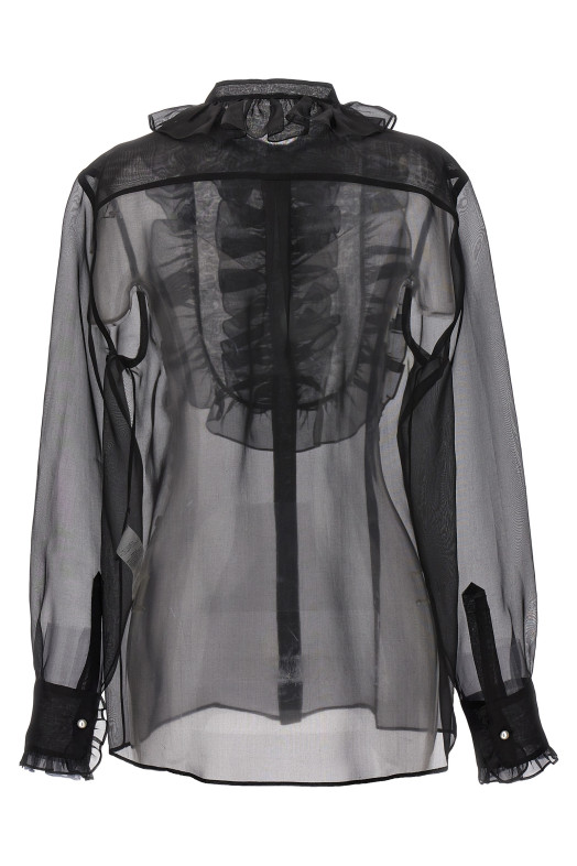 Пластрон і сорочка з оборками Чорний DOLCE & GABBANA (F5S10TFU1BUN0000) DOLCE & GABBANA Пластрон і сорочка з оборками Чорний DOLCE & GABBANA (F5S10TFU1BUN0000) DOLCE & GABBANA