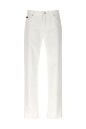 Logo plaque jeans White Logo plaque jeans White