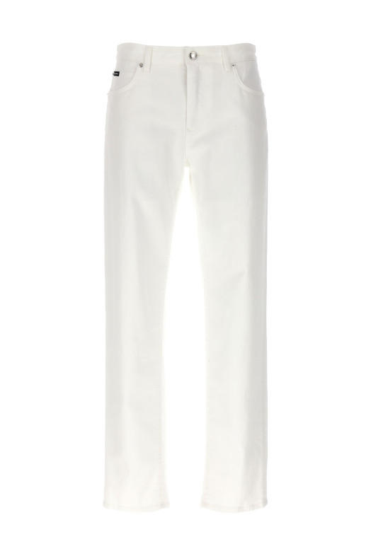 Logo plaque jeans White Logo plaque jeans White