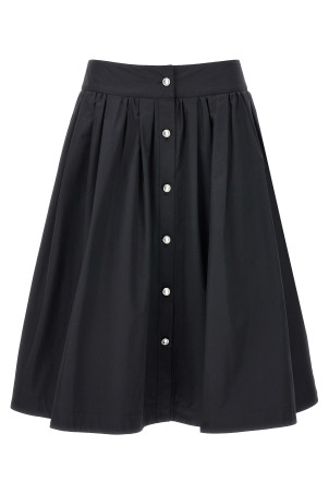 Спідниця з нейлонової суміші з дорогоцінними ґудзиками, чорна MOSCHINO (A012404300555)