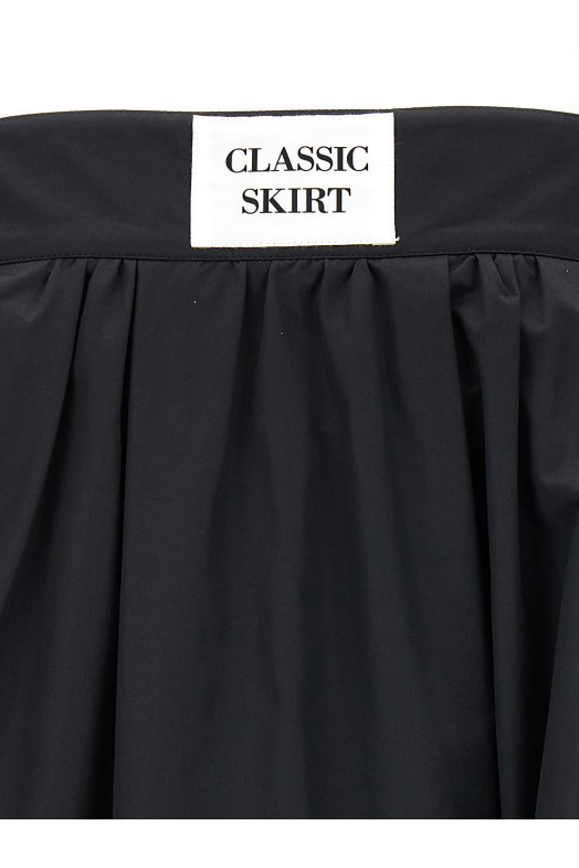 Спідниця з нейлонової суміші з дорогоцінними ґудзиками, чорна MOSCHINO (A012404300555)