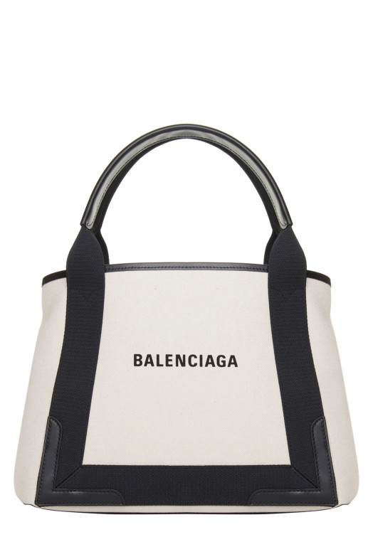 'Navy cabas' small shopping bag White/Black 'Navy cabas' small shopping bag White/Black