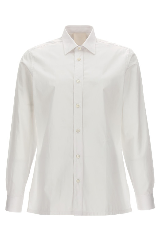 Logo embroidery shirt White Logo embroidery shirt White