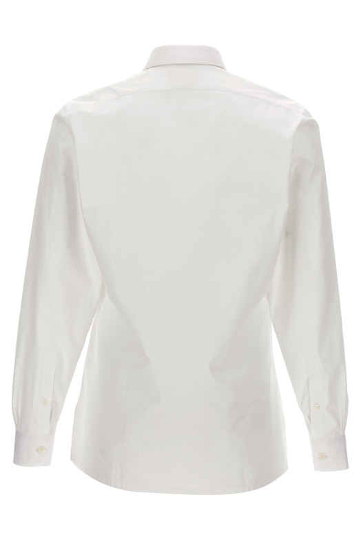 Logo embroidery shirt White Logo embroidery shirt White