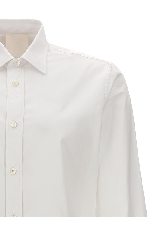 Logo embroidery shirt White Logo embroidery shirt White