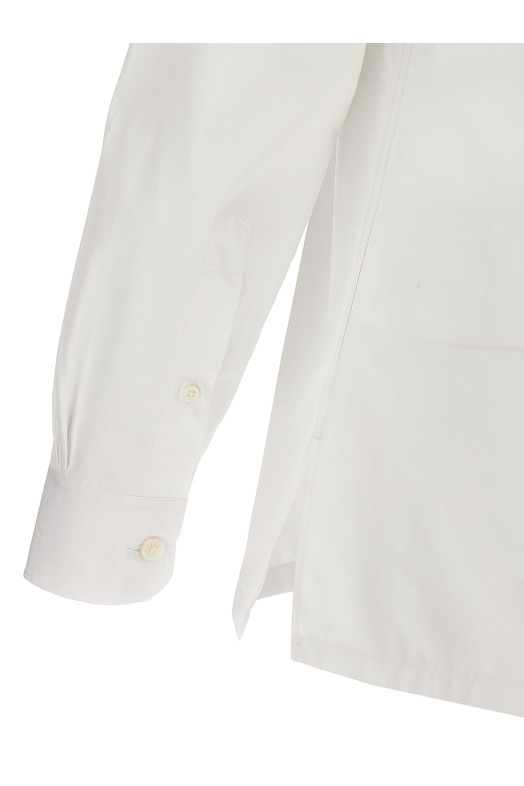 Logo embroidery shirt White Logo embroidery shirt White