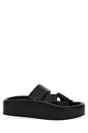 Шкіряні сандалі Чорні MM6 MAISON MARGIELA (S59WP0206P6383T8013) Шкіряні сандалі Чорні MM6 MAISON MARGIELA (S59WP0206P6383T8013)