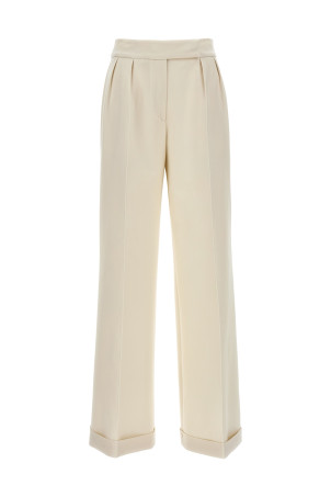 Брюки с широкими штанинами Белые KITON (D56108K0920C0145) Брюки с широкими штанинами Белые KITON (D56108K0920C0145)