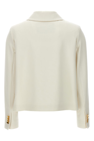 Cropped double-breasted jacket White Cropped double-breasted jacket White
