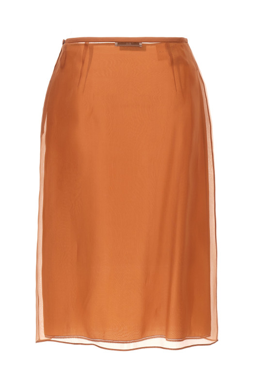 Спідниця з органзи коричнева PRADA (P123JSOOO1344F0033) Спідниця з органзи коричнева PRADA (P123JSOOO1344F0033)