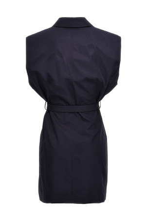 Belt poplin vest Blue Belt poplin vest Blue
