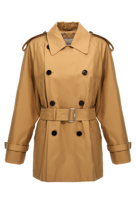Double-breasted short trench coat Beige Double-breasted short trench coat Beige