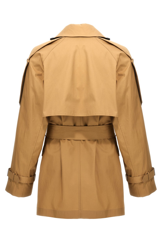 Double-breasted short trench coat Beige Double-breasted short trench coat Beige
