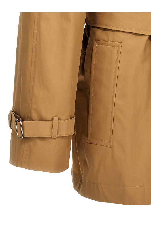 Double-breasted short trench coat Beige Double-breasted short trench coat Beige