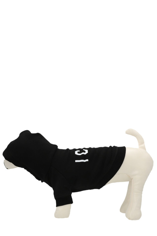 Felpa con cappuccio per cane Dsquared2 x Poldo Dog White/Black Felpa con cappuccio per cane Dsquared2 x Poldo Dog White/Black