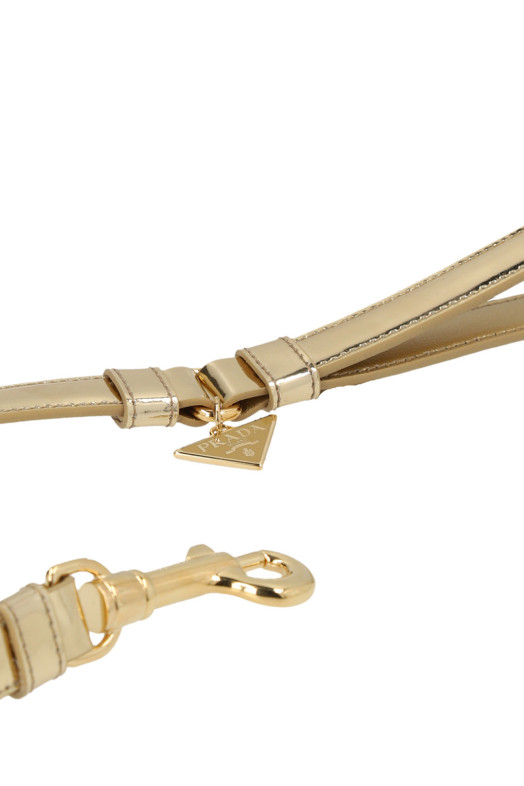 Кожаный поводок с логотипом Gold PRADA (2YG009ZO6F0522) Кожаный поводок с логотипом Gold PRADA (2YG009ZO6F0522)