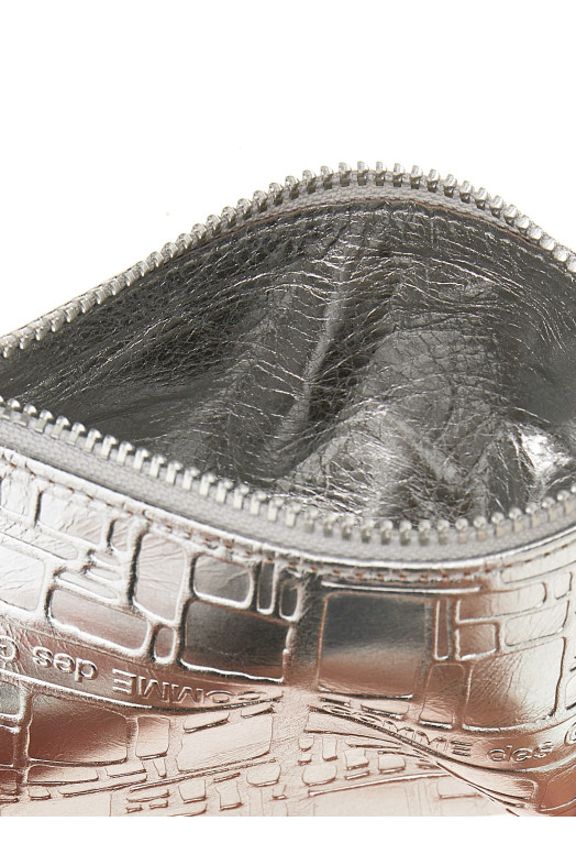 Кожаный кошелек с текстурой Серебряный COMME DES GARÇONS WALLET (SA8100EGSILVER) Кожаный кошелек с текстурой Серебряный COMME DES GARÇONS WALLET (SA8100EGSILVER)