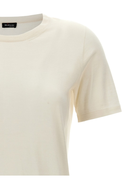 Silk cashmere t-shirt White Silk cashmere t-shirt White