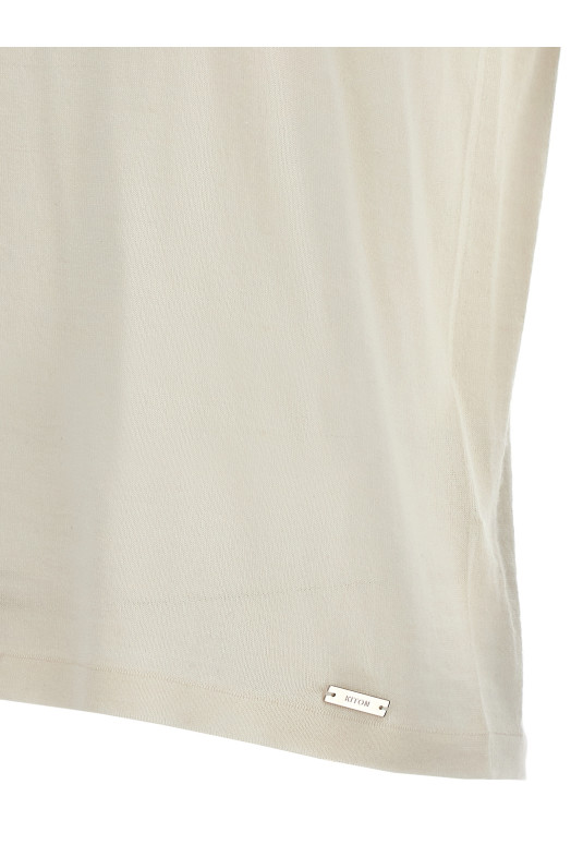 Silk cashmere t-shirt White Silk cashmere t-shirt White