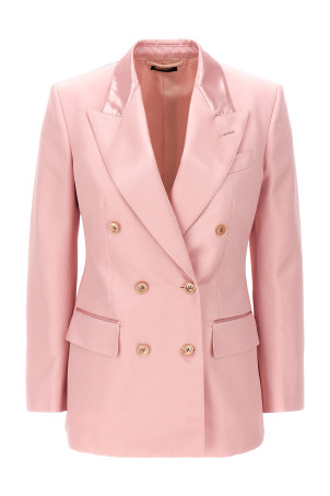 Двобортний блейзер Рожевий TOM FORD (GI2971FAX1189DP711) Двобортний блейзер Рожевий TOM FORD (GI2971FAX1189DP711)