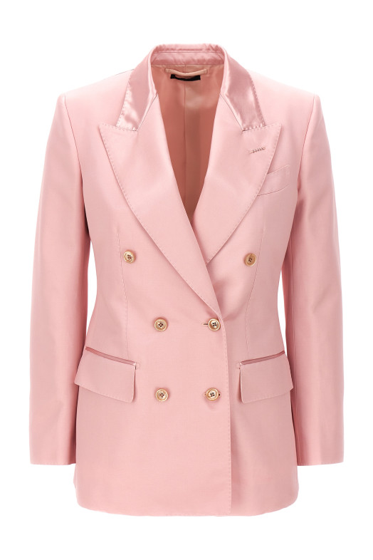 Двобортний блейзер Рожевий TOM FORD (GI2971FAX1189DP711) Двобортний блейзер Рожевий TOM FORD (GI2971FAX1189DP711)
