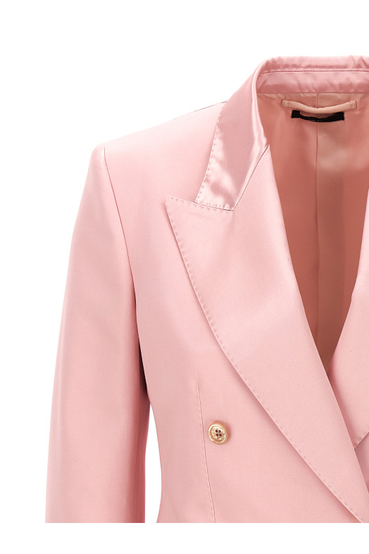 Двобортний блейзер Рожевий TOM FORD (GI2971FAX1189DP711) Двобортний блейзер Рожевий TOM FORD (GI2971FAX1189DP711)
